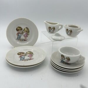 Vintage 1950s Grantcrest‎ Child's Tea Set 11 Pieces replacement Boy Girl Flower